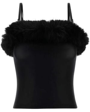 Balenciaga Square-Neck Tank Top - Black