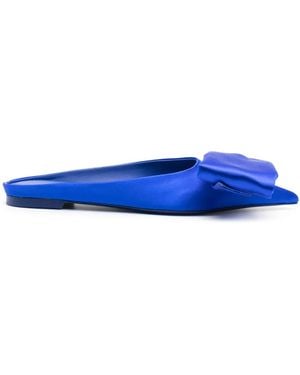 Ferragamo Sandalen Mit Schleife - Blau