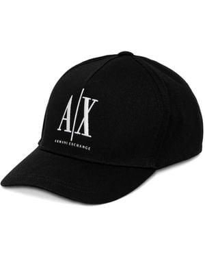 ARMANI EXCHANGE Logo-Embroidered Baseball Cap - Black