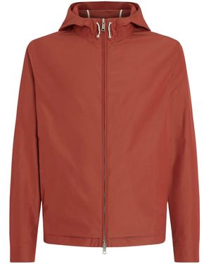 ZEGNA Veste À Capuche - Rouge