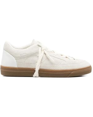 Santha Love Cut Panelled Trainers - White