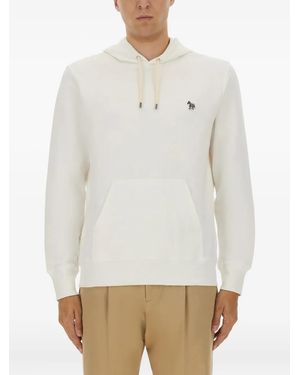 Paul Smith Zebra-Detail Hoodie - White