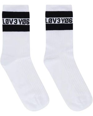 RED Valentino Stripe Socks - White