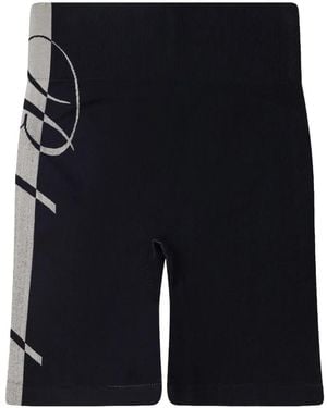 Rhude Logo-Print Knitted Shorts - Black