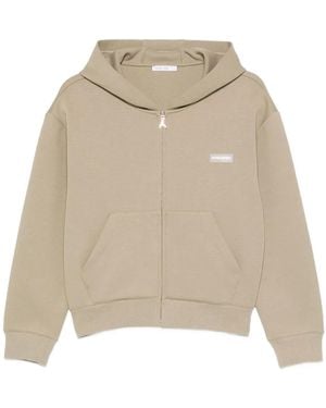 Patrizia Pepe Logo-Detail Hoodie - Natural