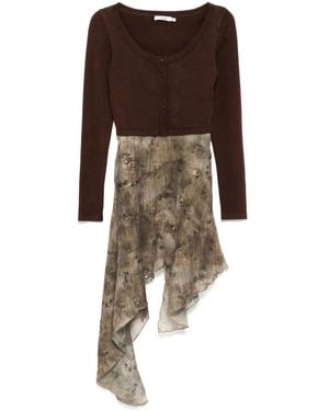 B+ AB Two-Piece Dress - Brown