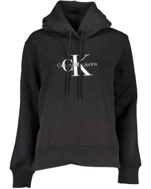Calvin Klein Logo Print Hoodie - Black