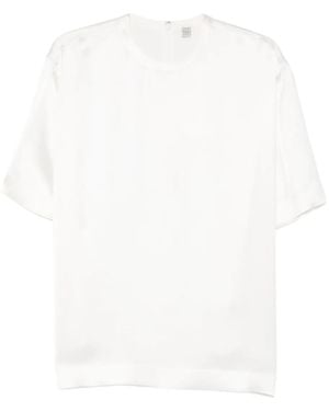 TOTEME Camiseta de satén - Blanco