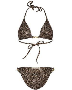 Paramidonna Bikini Gia Con Estampado De Leopardo - Blanco