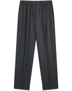 Semicouture Alfie Elasticated Pressed-Crease Trousers - Grey