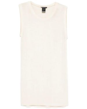 Avant Toi Crew-Neck Vest - White