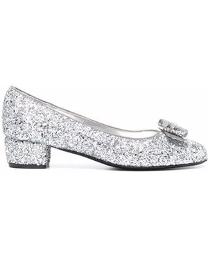 Ferragamo Vara Glittered Court Shoes - Multicolour