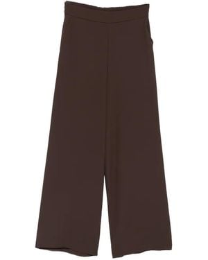 ViCOLO Elasticated-Waistband Trousers - Brown
