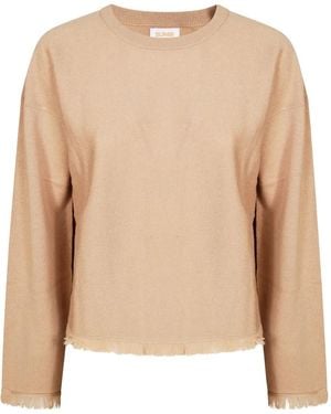 Sun 68 Crew-Neck Long-Sleeve Jumper - Natural