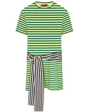 Simon Miller Lottie Striped Mini T-Shirt Dress - Green