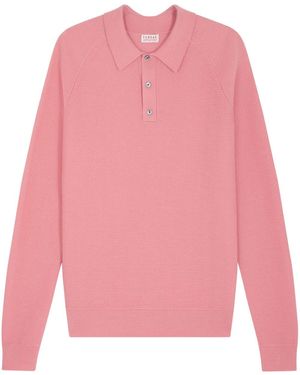 Fursac Knitted Polo Shirt - Pink