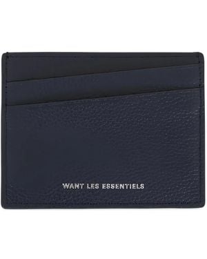 WANT Les Essentiels Brandson Leather Cardholder - Blue