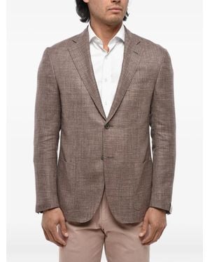 Corneliani District Check Blazer - Brown