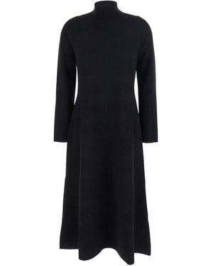 Antonelli High-Neck Midi Dress - Black