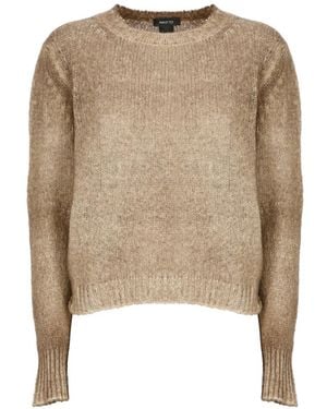 Avant Toi Ribbed-Trim Jumper - Natural
