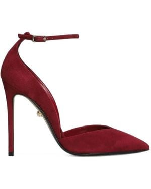 ALEVI Camilla Pointed-Toe Ankle-Strap Court Shoes - Red