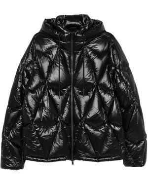 Moose Knuckles Quilted Hooded Jacket - Black