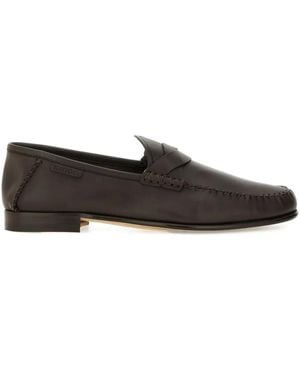 Tom Ford Leather Penny Loafers - Gray