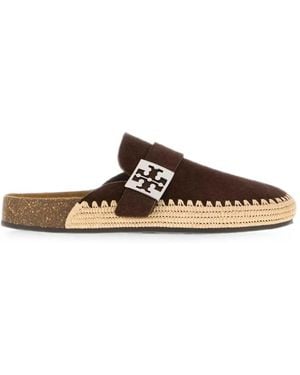 Tory Burch Mellow Double-T Mules - Brown