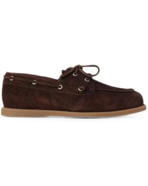Etro Paisley-Print Boat Shoes - Brown