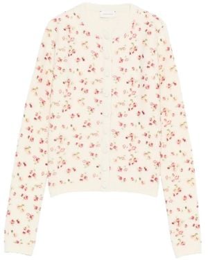 Magda Butrym Vest Met Bloemen - Wit