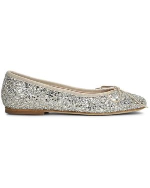 Anniel Ballerine Con Glitter - Bianco