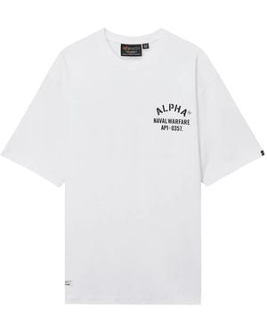 Alpha Industries Graphic Print T-Shirt - White
