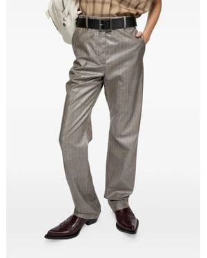 Acne Studios Pinstripe Trousers - Grey