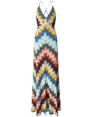 Missoni Maxi-Jurk Met V-Hals - Wit