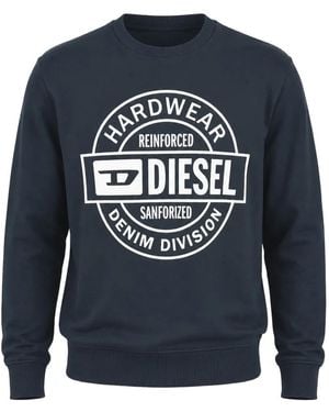 DIESEL Sweat À Logo Imprimé - Blue
