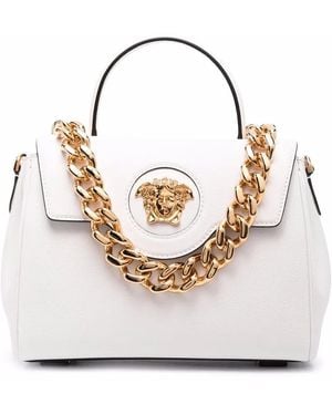 Versace La Medusa Leren Handtas - Wit