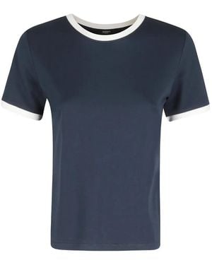 Seventy Ringer-Detail T-Shirt - Blue