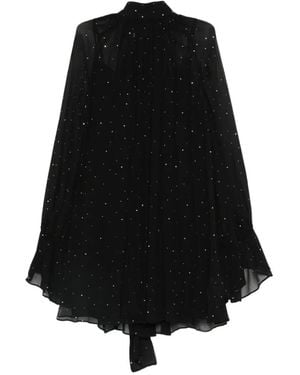 STAUD Roux Tie Mini Dress - Black