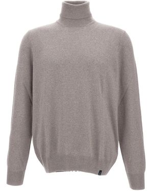 Fay Turtleneck Wool Jumper - Grey