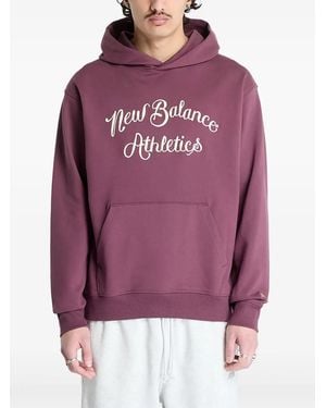 New Balance Sudadera League con logo - Morado