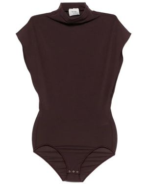 Alysi Body Con Cuello Alto - Morado
