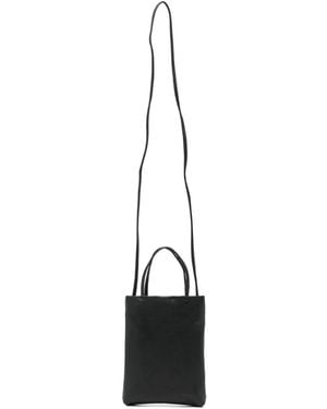 ELEH Crinkled-Leather Shoulder Bag - White