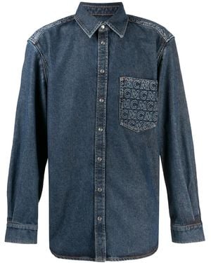 MCM ウォッシュド デニムシャツ - ブルー