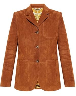 Versace Suede Blazer - Brown