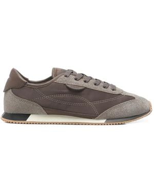 GHŌUD Glitter-Panelled Leather Trainers - Grey