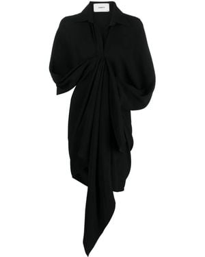 Coperni Asymmetric Poplin Shirtdress - Black