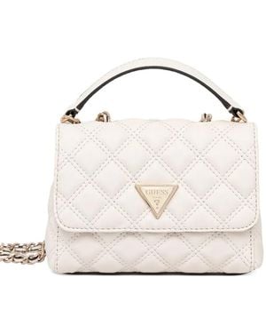 Guess Borsa A Tracolla Trapuntata - Bianco