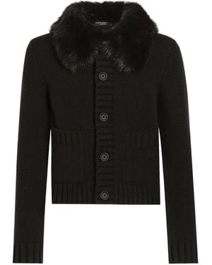 Dolce & Gabbana Cardigan Con Bottoni - Nero