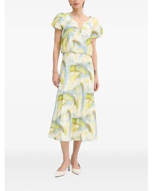 DKNY Kleid Mit Puffärmeln - Gelb