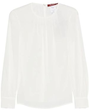 Max Mara Mstcolmo Long-Sleeve Blouse - White